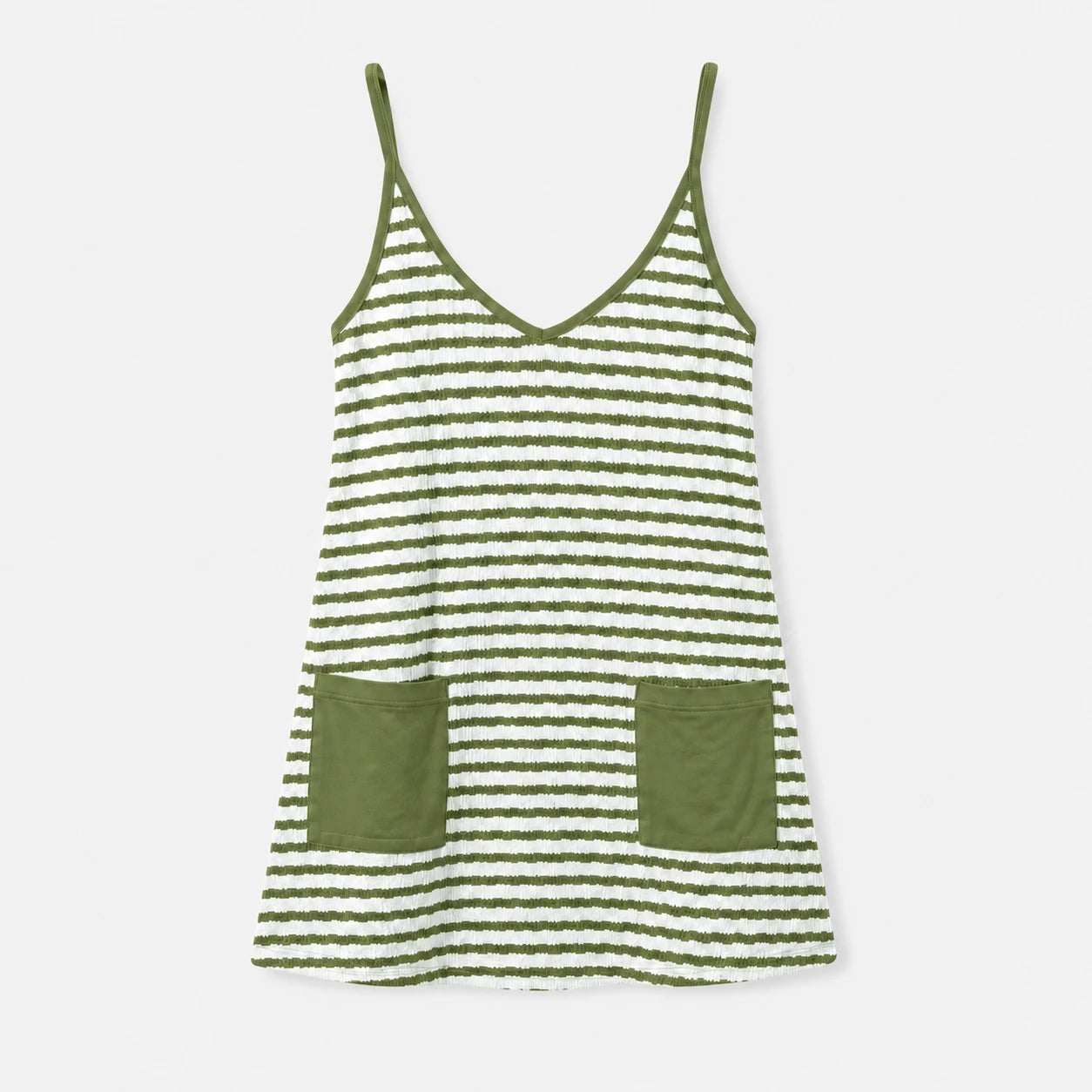 Striped Pocket Tank Dress WHD0606088