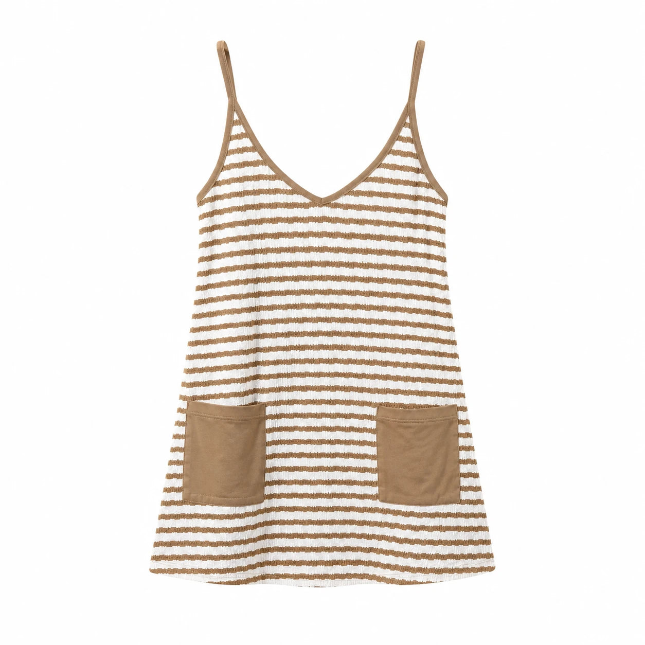 Striped Pocket Tank Dress WHD0606088