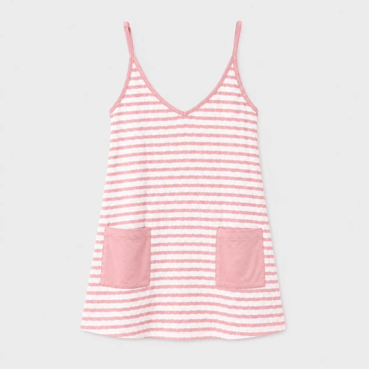 Striped Pocket Tank Dress WHD0606088