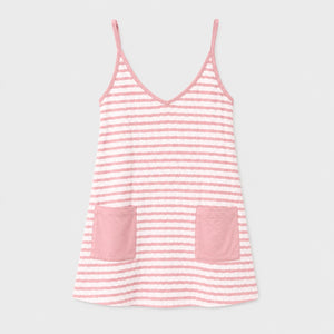 Striped Pocket Tank Dress WHD0606088