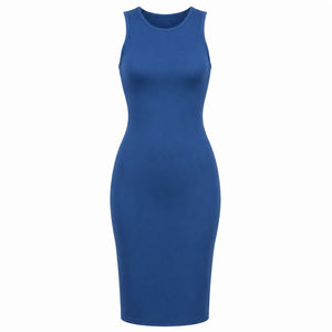 Sleeveless Bodycon Midi Dress WHD0606089