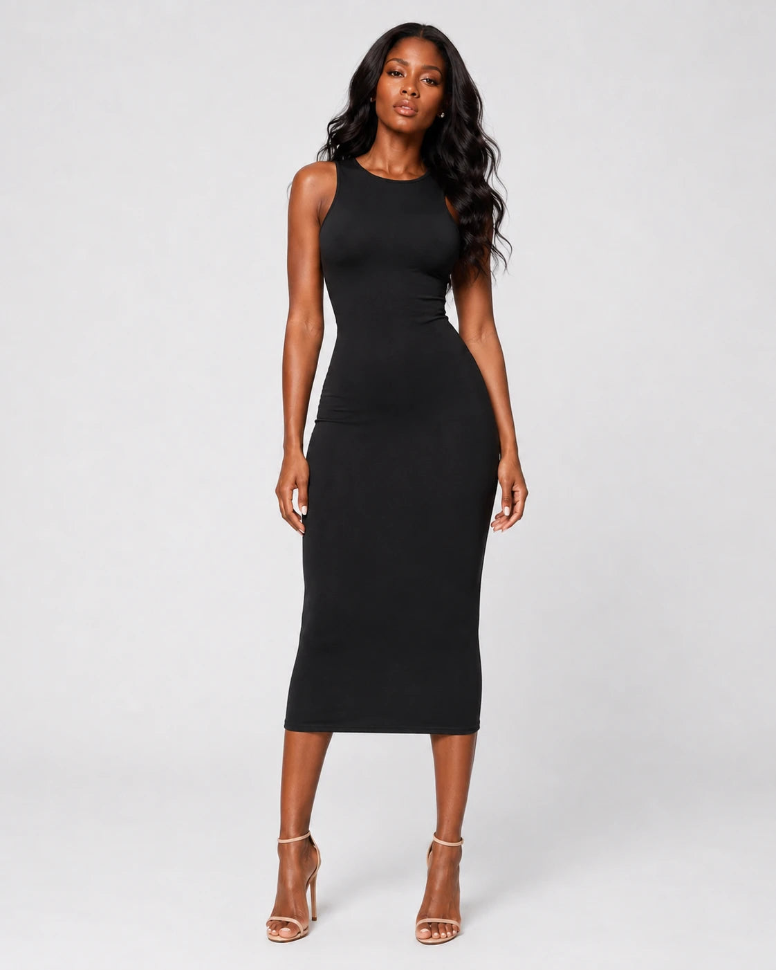 Sleeveless Bodycon Midi Dress WHD0606089