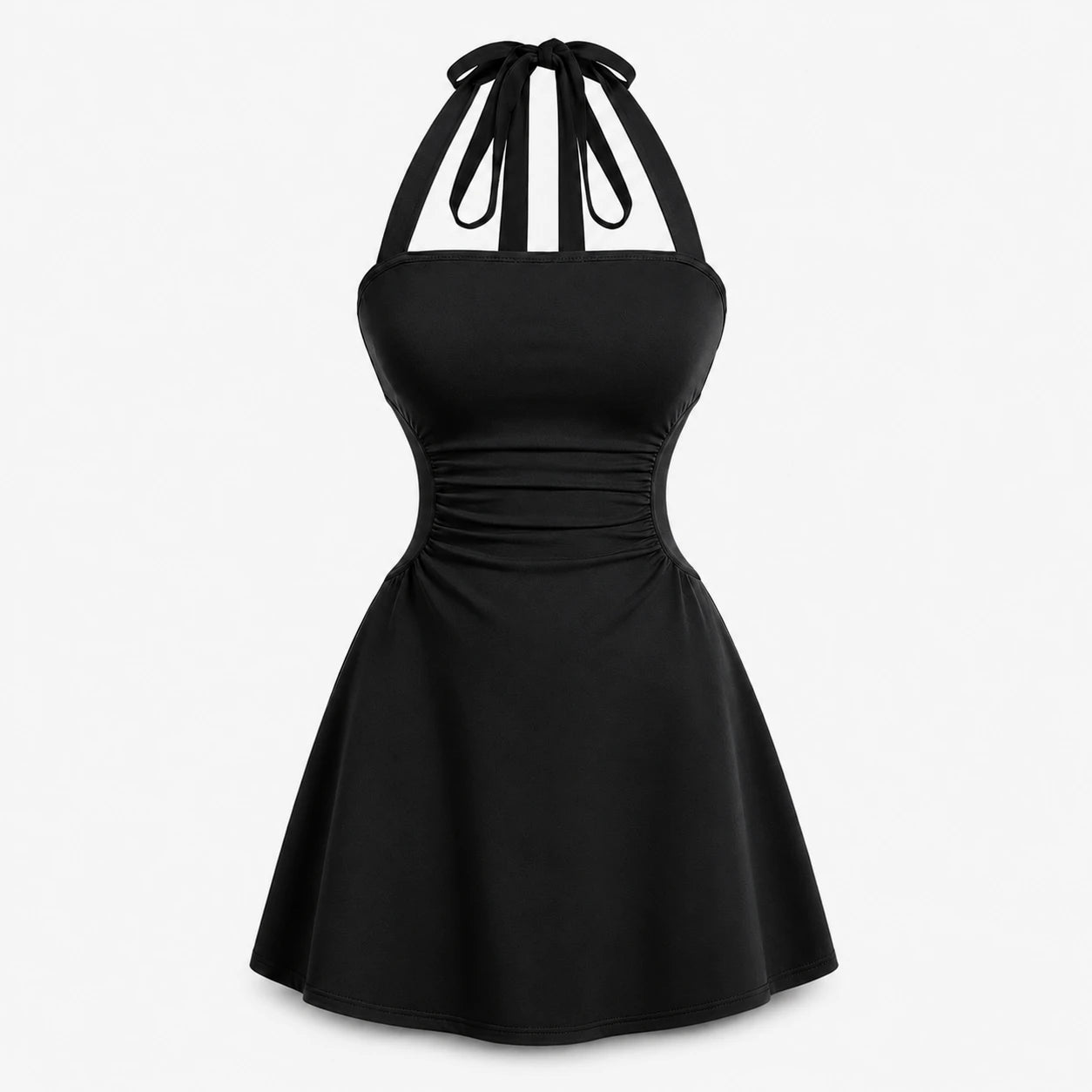 Halter Ruched Mini Dress WHD0606090