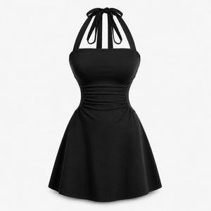 Halter Ruched Mini Dress WHD0606090