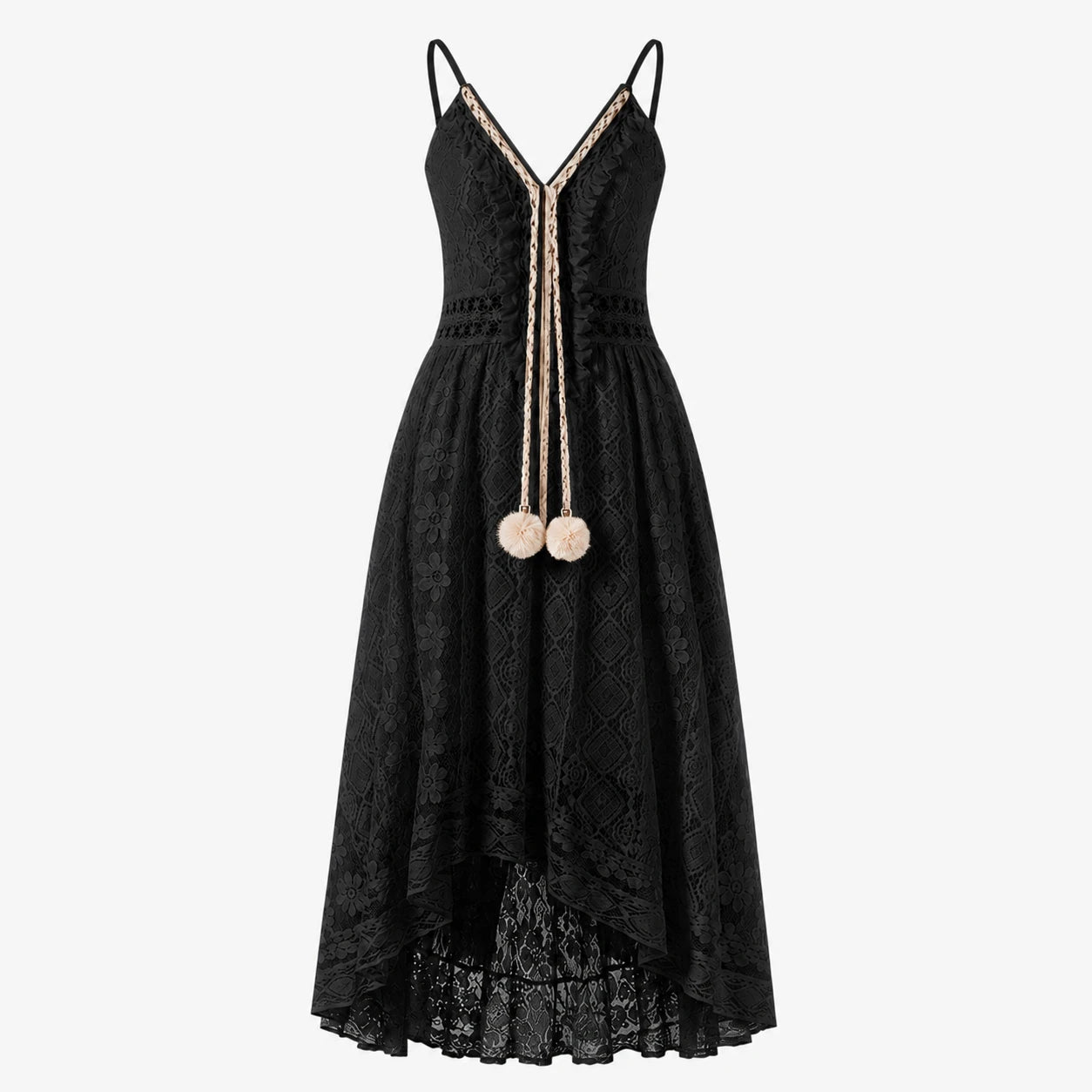 Lace V-Neck Maxi Dress WHD0606097