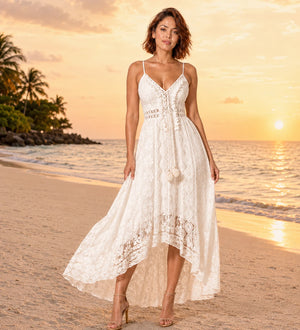 Lace V-Neck Maxi Dress WHD0606097