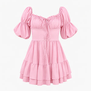 Puff Sleeve Mini Dress WHD0606098