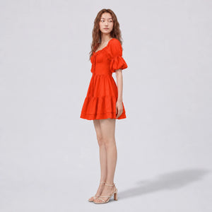 Puff Sleeve Mini Dress WHD0606098