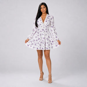 Floral Ruffle Mini Dress WHD0606101