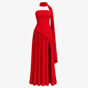 Strapless Colorblock Maxi Dress WHD0606102