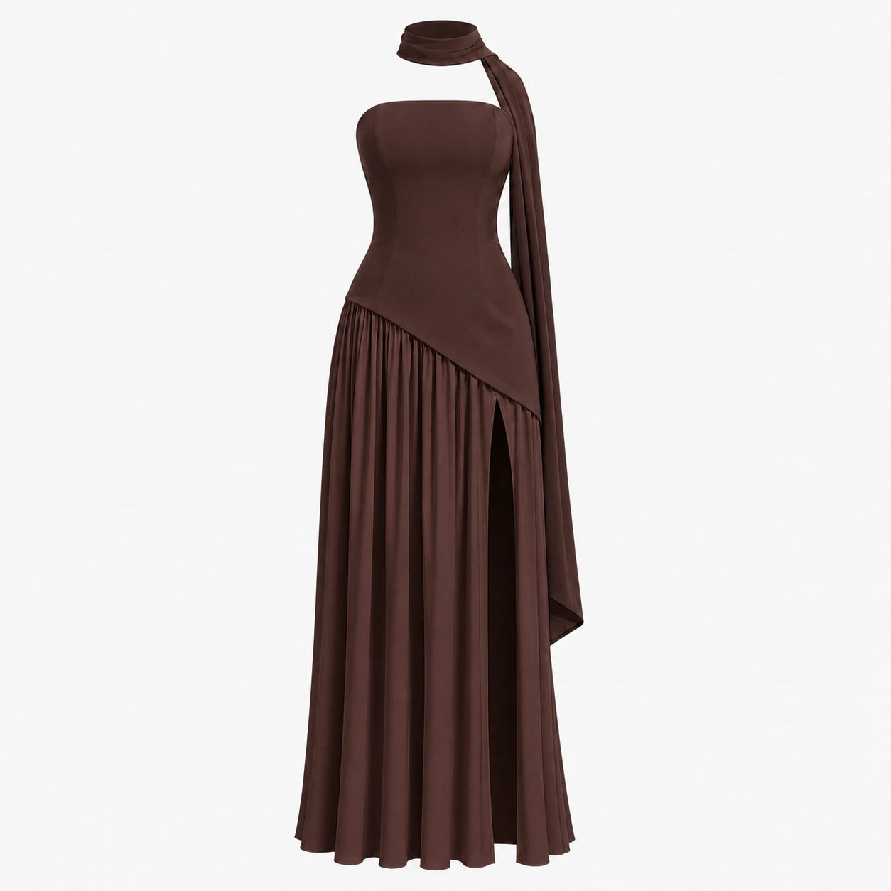 Strapless Colorblock Maxi Dress WHD0606102