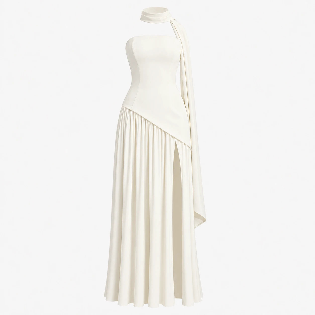 Strapless Colorblock Maxi Dress WHD0606102