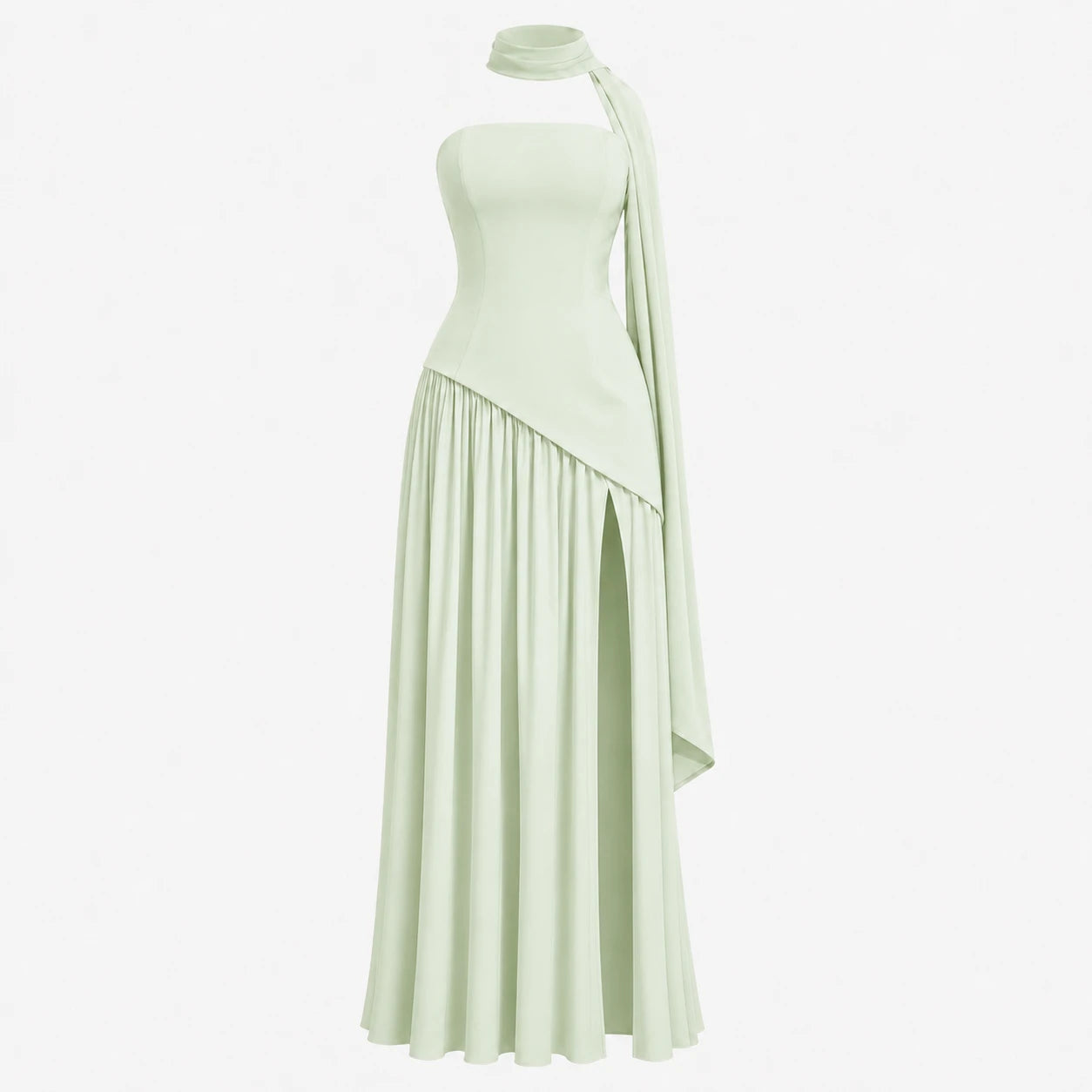 Strapless Colorblock Maxi Dress WHD0606102