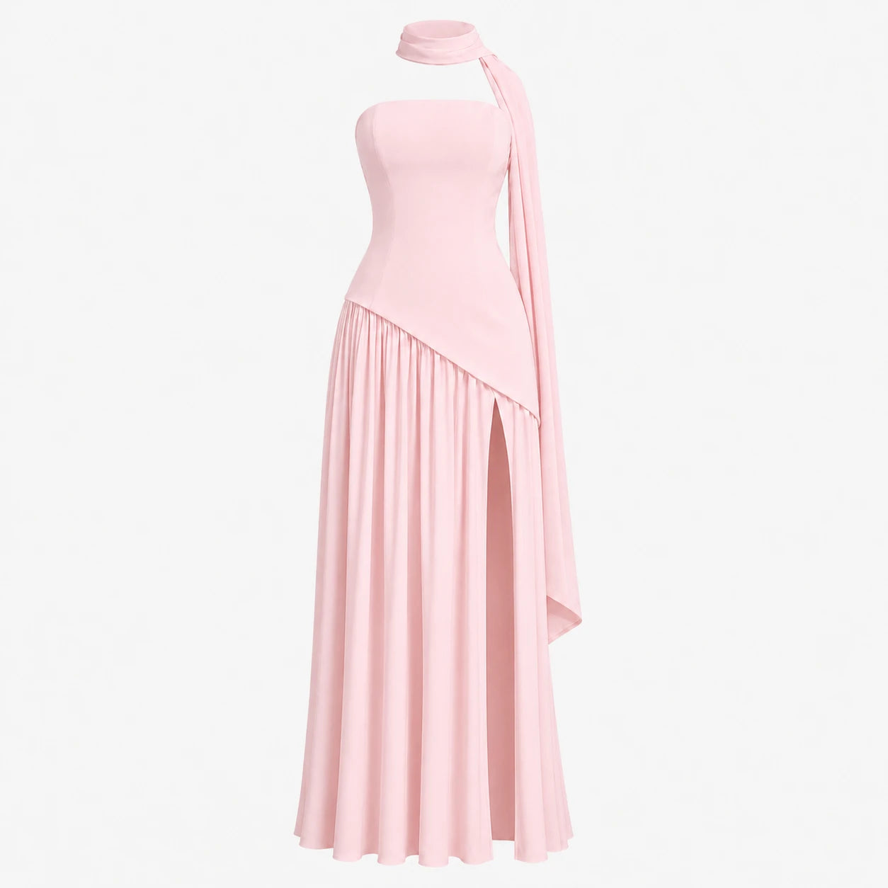 Strapless Colorblock Maxi Dress WHD0606102