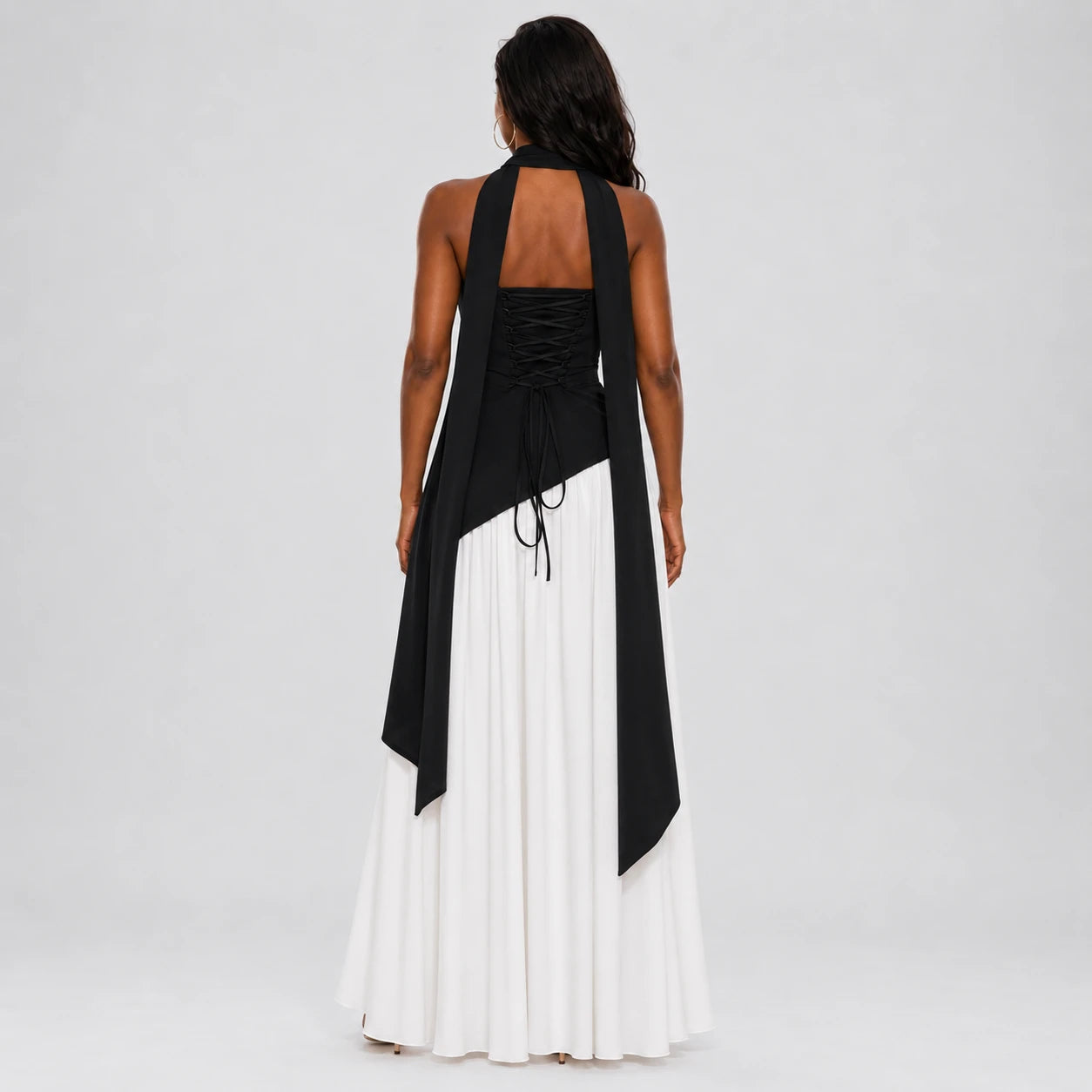 Strapless Colorblock Maxi Dress WHD0606102