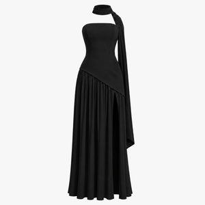 Strapless Colorblock Maxi Dress WHD0606102