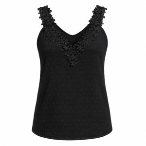 Floral Lace Sleeveless Top WHD0606107