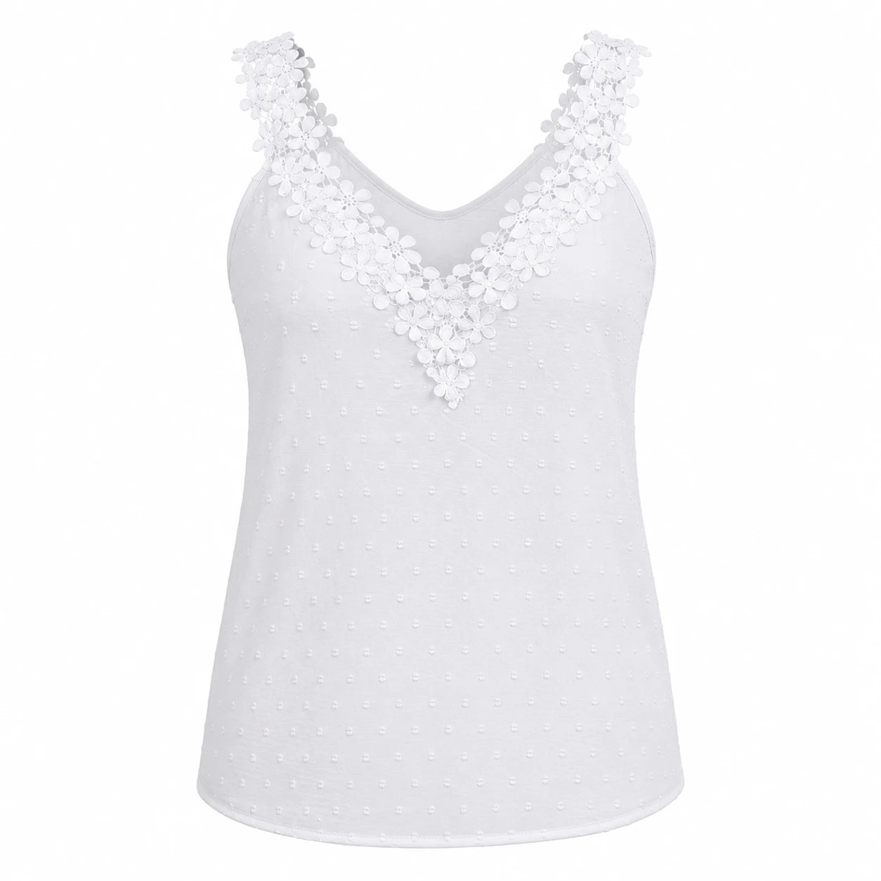 Floral Lace Sleeveless Top WHD0606107