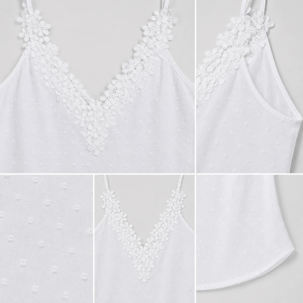 Floral Lace Sleeveless Top WHD0606107