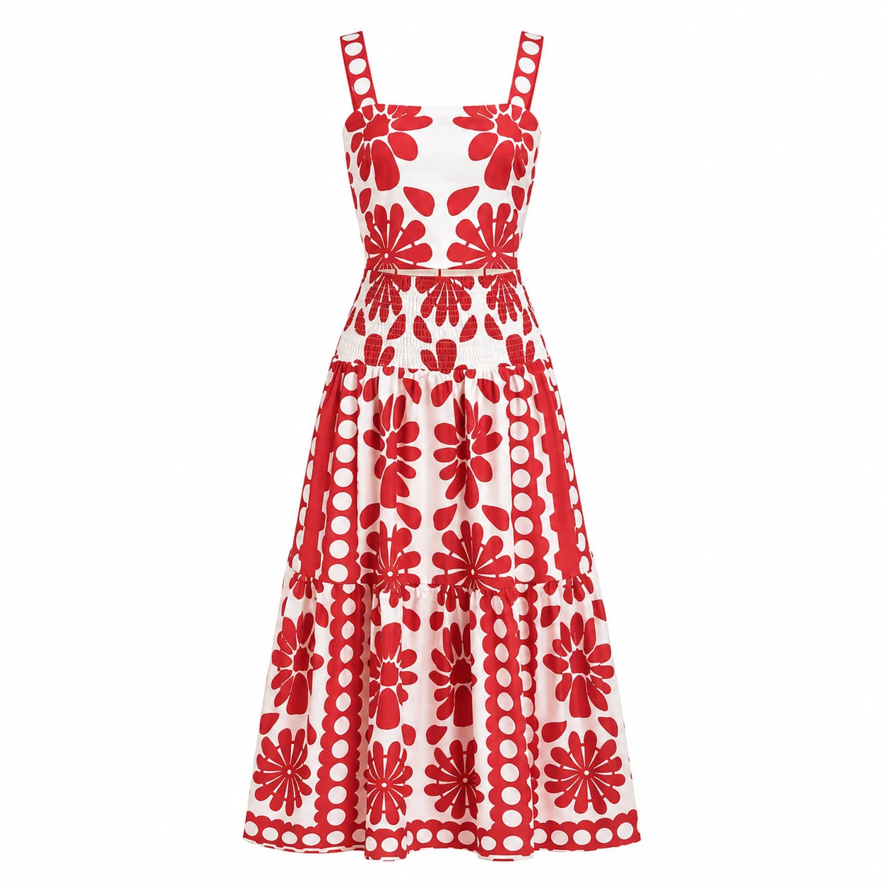 Floral Smocked Maxi Dress WHD0606112