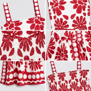 Floral Smocked Maxi Dress WHD0606112
