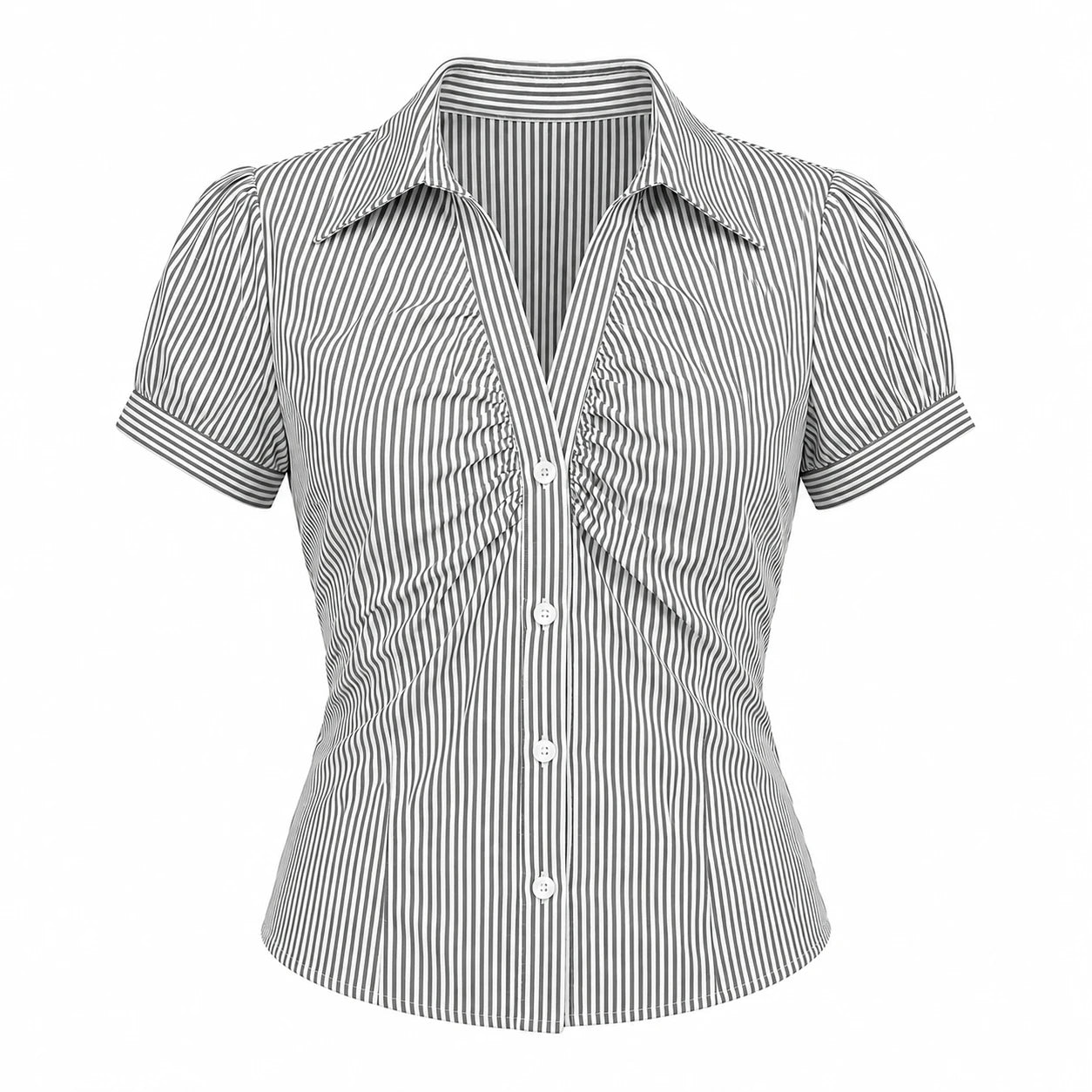 Striped Tie Back Shirt WHD0606123
