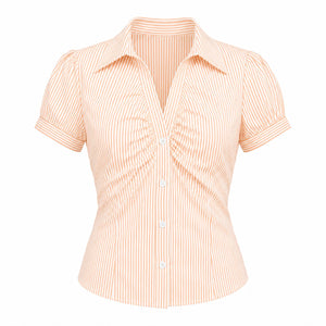 Striped Tie Back Shirt WHD0606123