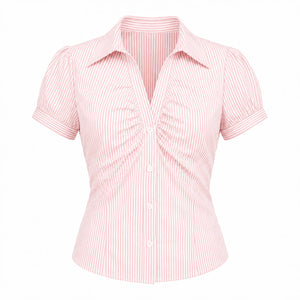 Striped Tie Back Shirt WHD0606123