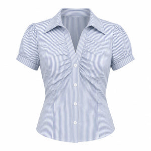 Striped Tie Back Shirt WHD0606123