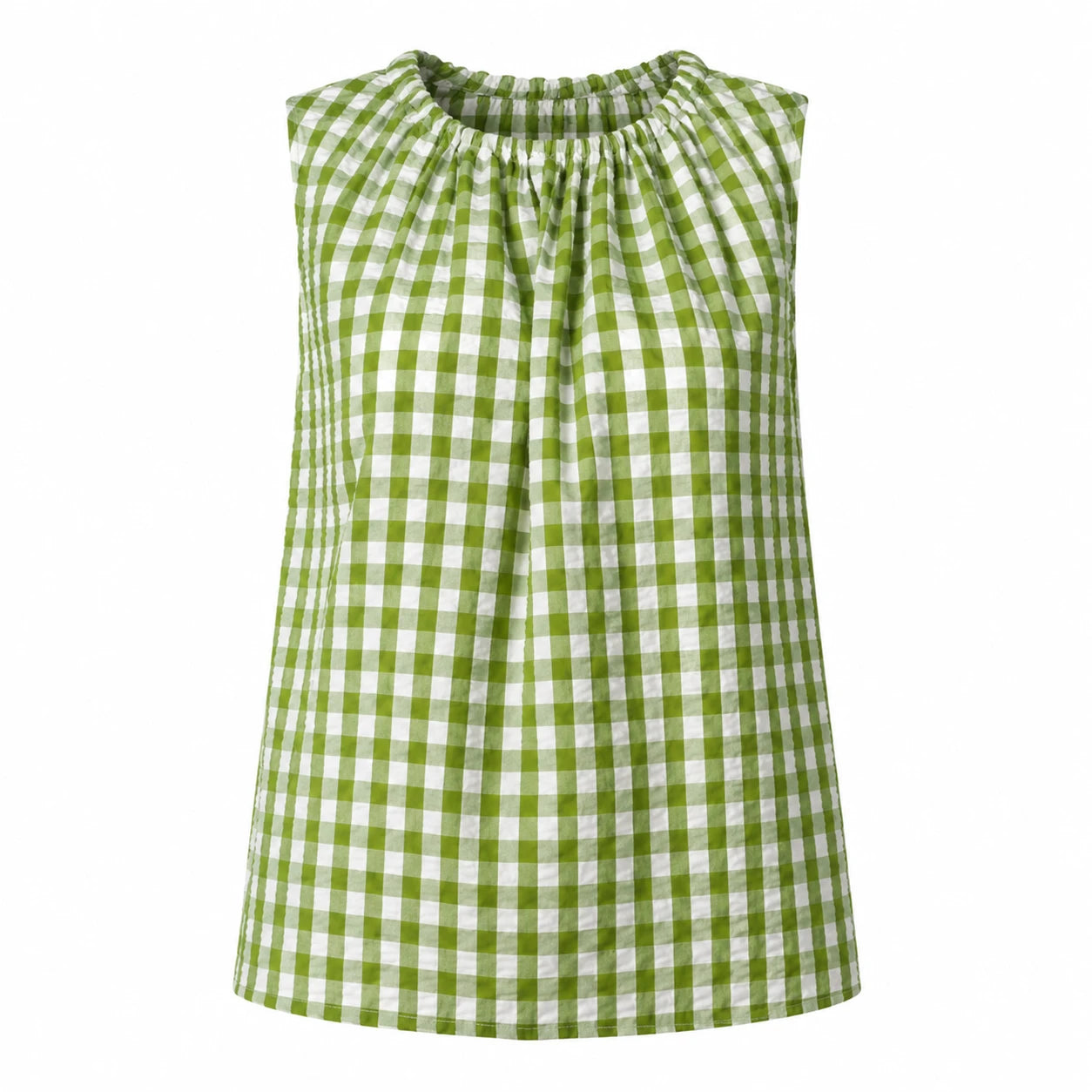 Gingham Tie Back Sleeveless Top WHD0606130