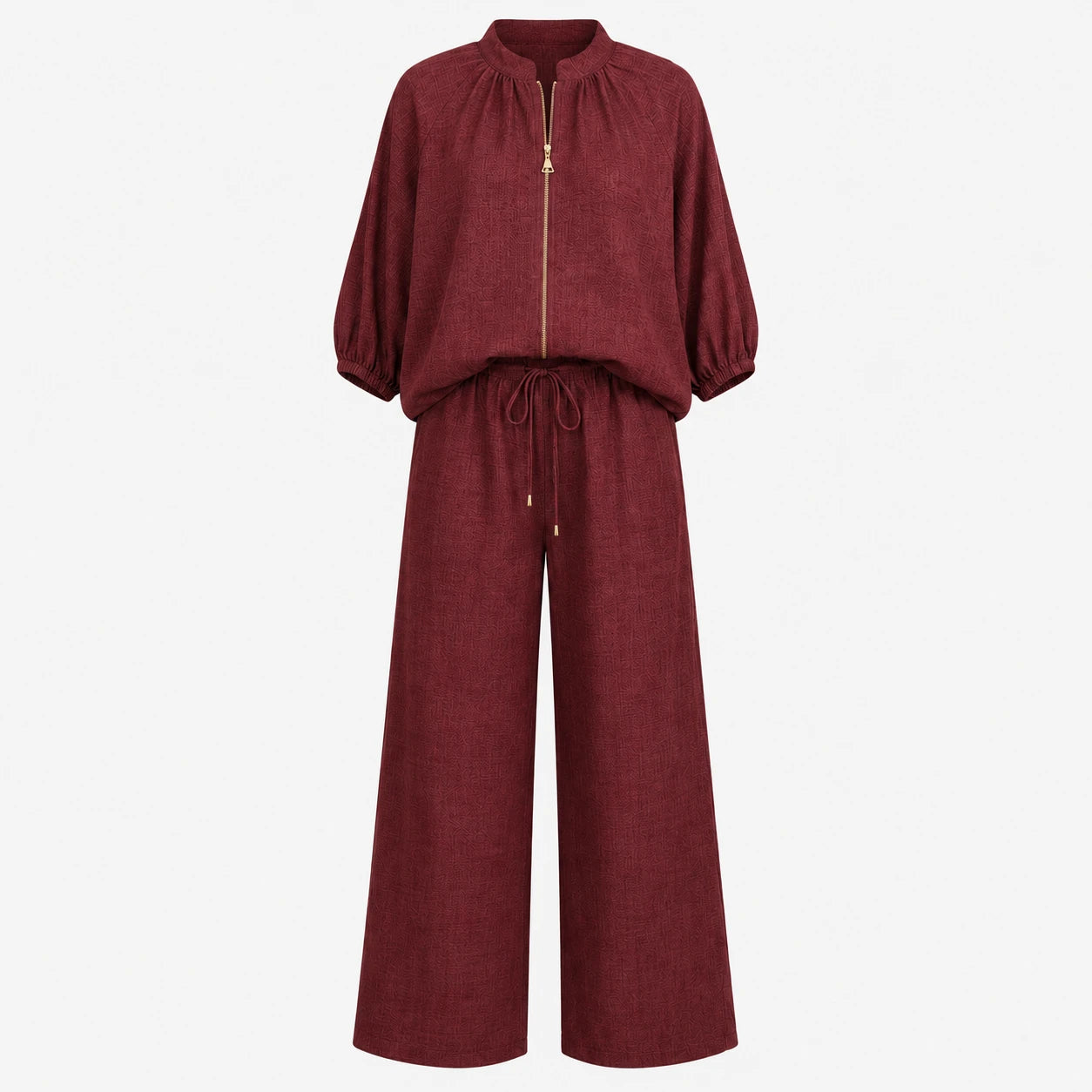 Zip Front Wide Leg Set WHD0606133