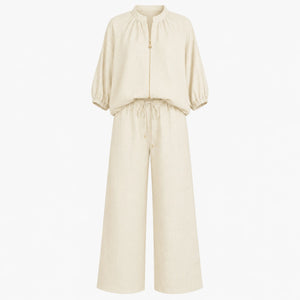 Zip Front Wide Leg Set WHD0606133