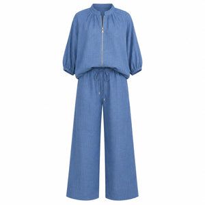 Zip Front Wide Leg Set WHD0606133