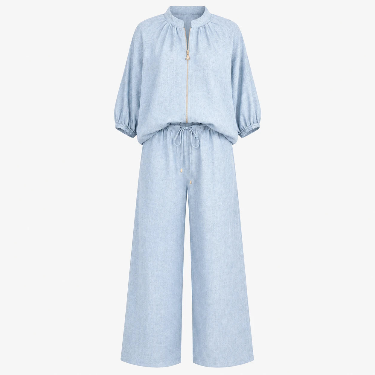 Zip Front Wide Leg Set WHD0606133