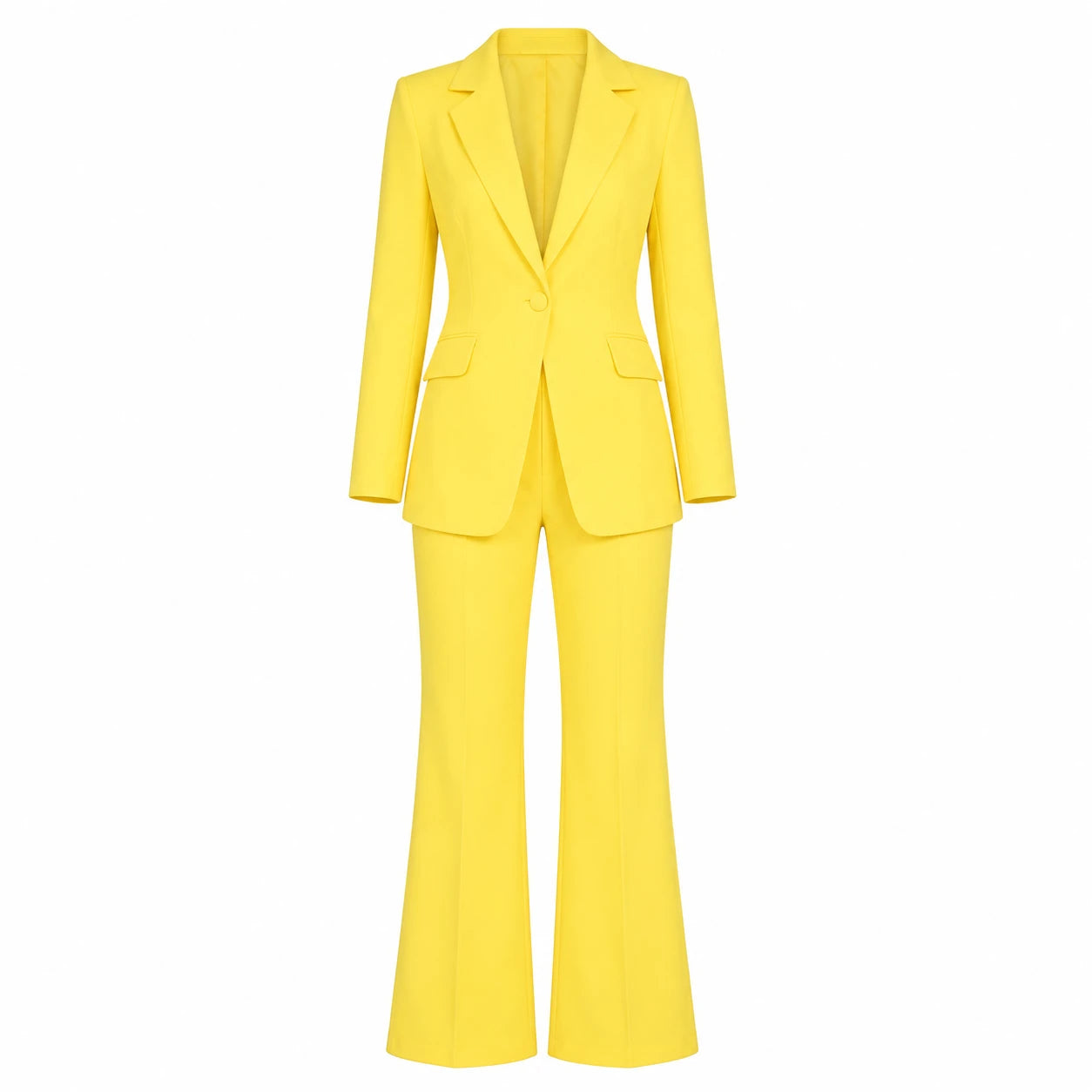 Yellow Tailored Suit Set WHD0606134