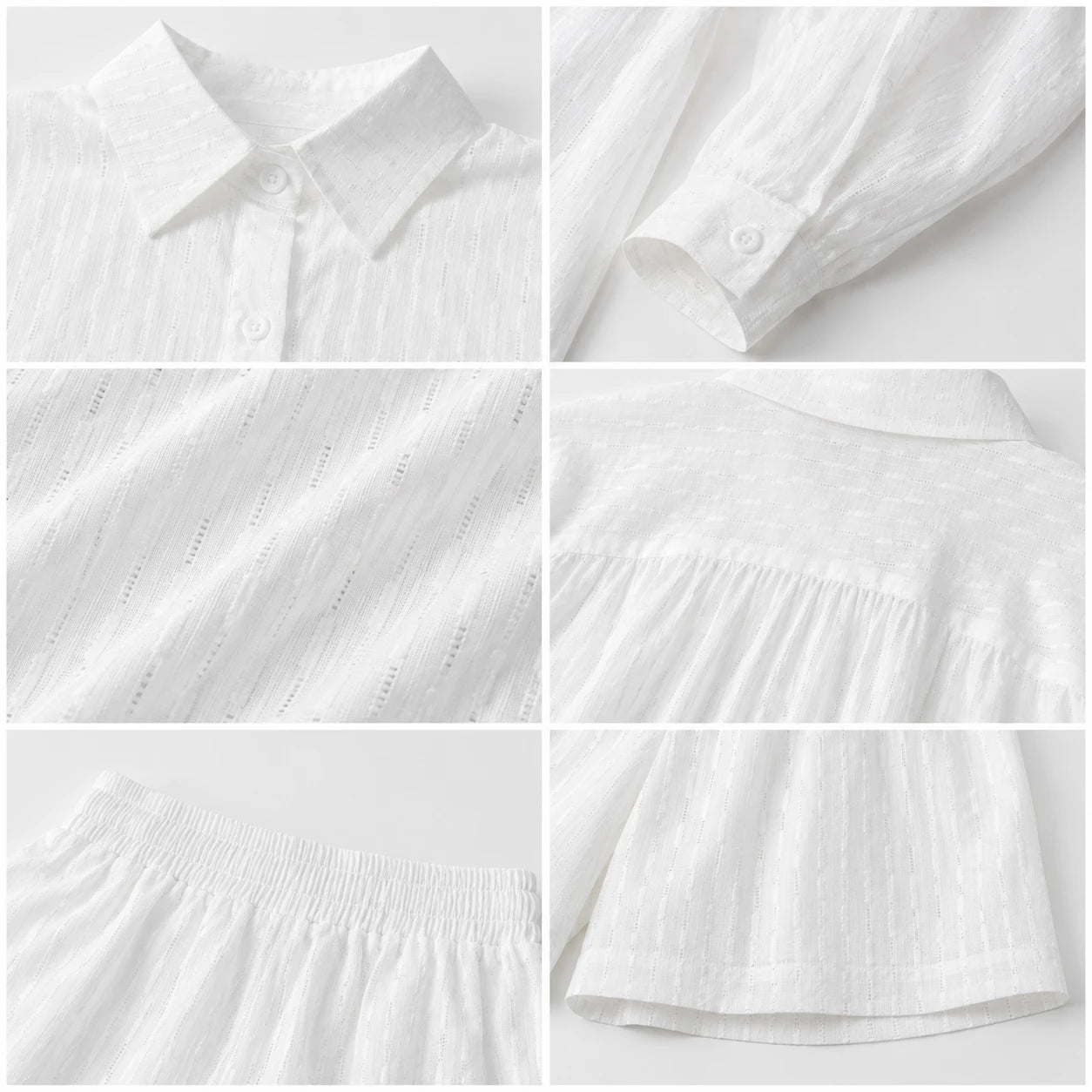 Textured Shirt Shorts Set WHD0606136