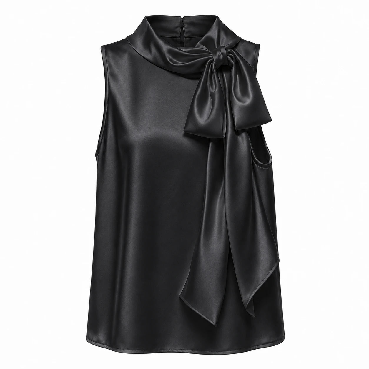 Satin Bow Neck Top WHD0606147