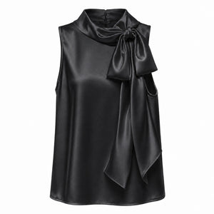 Satin Bow Neck Top WHD0606147