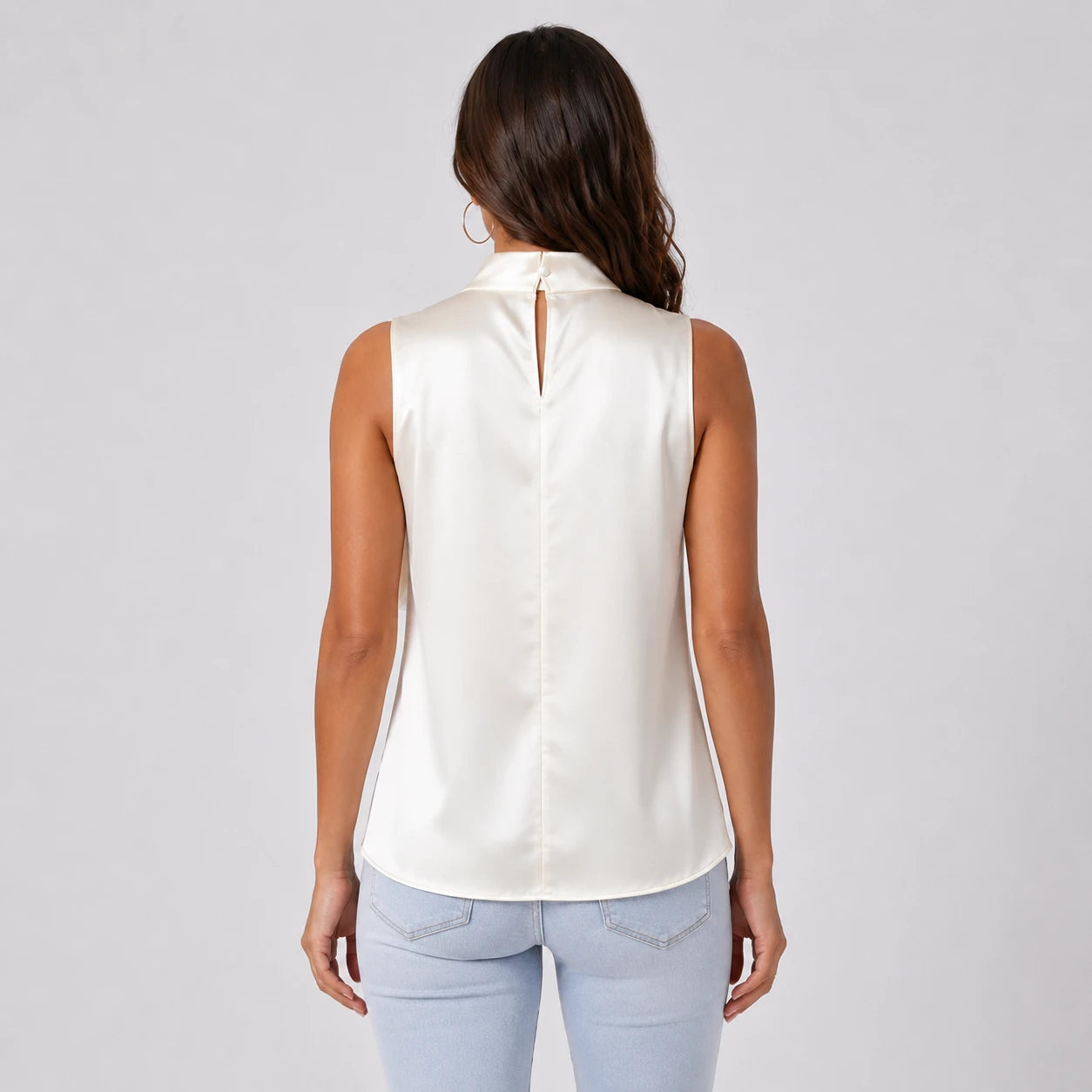 Satin Bow Neck Top WHD0606147
