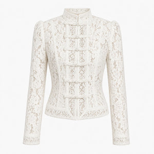 Lace Frog Button Blouse WHD0606151
