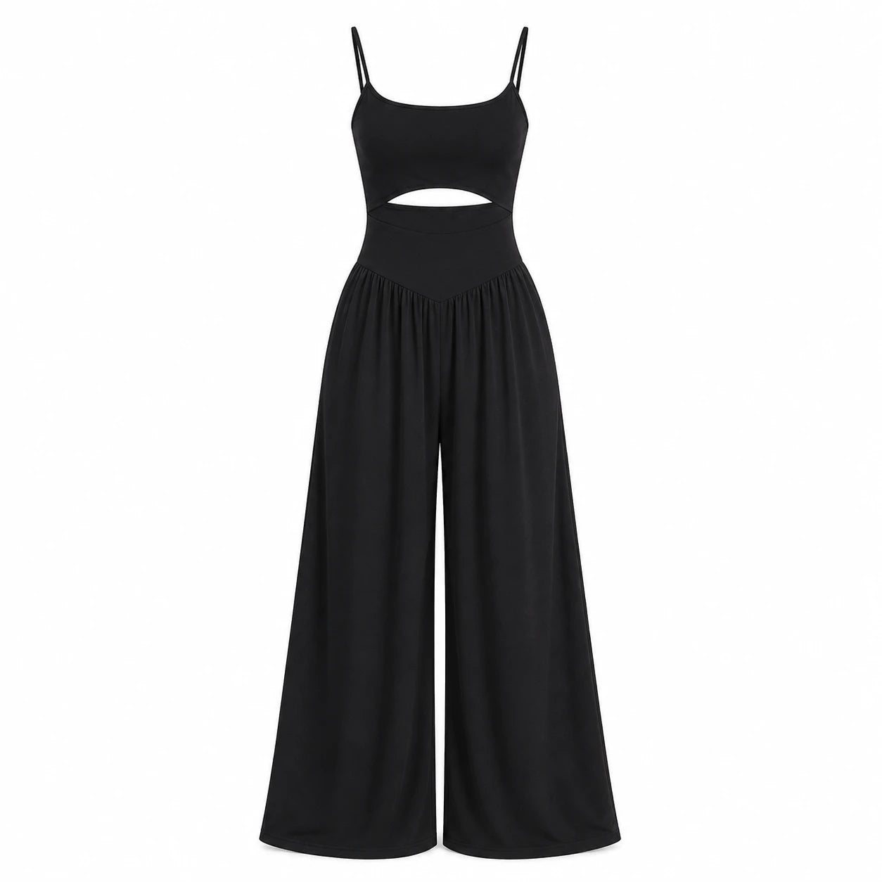 Open Back Wide Leg Jumpsuit WHD0606152
