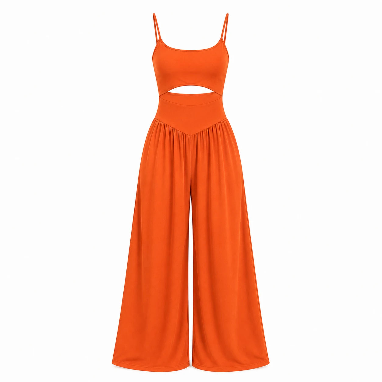 Open Back Wide Leg Jumpsuit WHD0606152