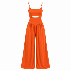 Open Back Wide Leg Jumpsuit WHD0606152