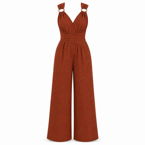 Open Back Wide Leg Jumpsuit WHD0606154