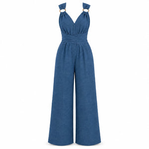 Open Back Wide Leg Jumpsuit WHD0606154