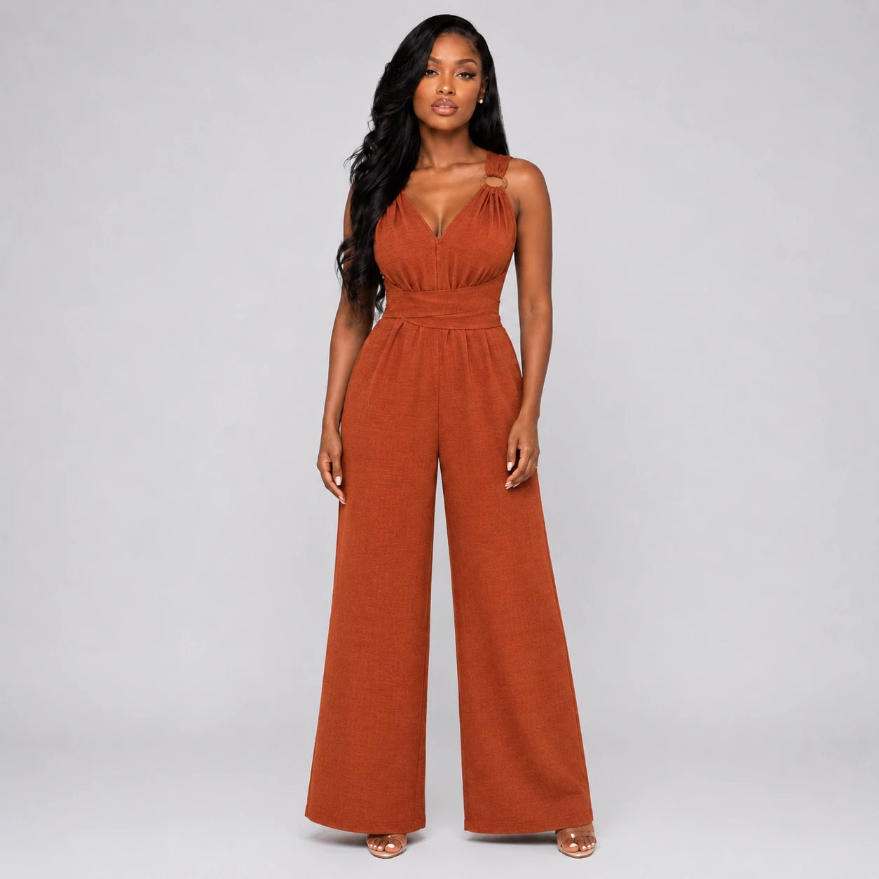 Open Back Wide Leg Jumpsuit WHD0606154