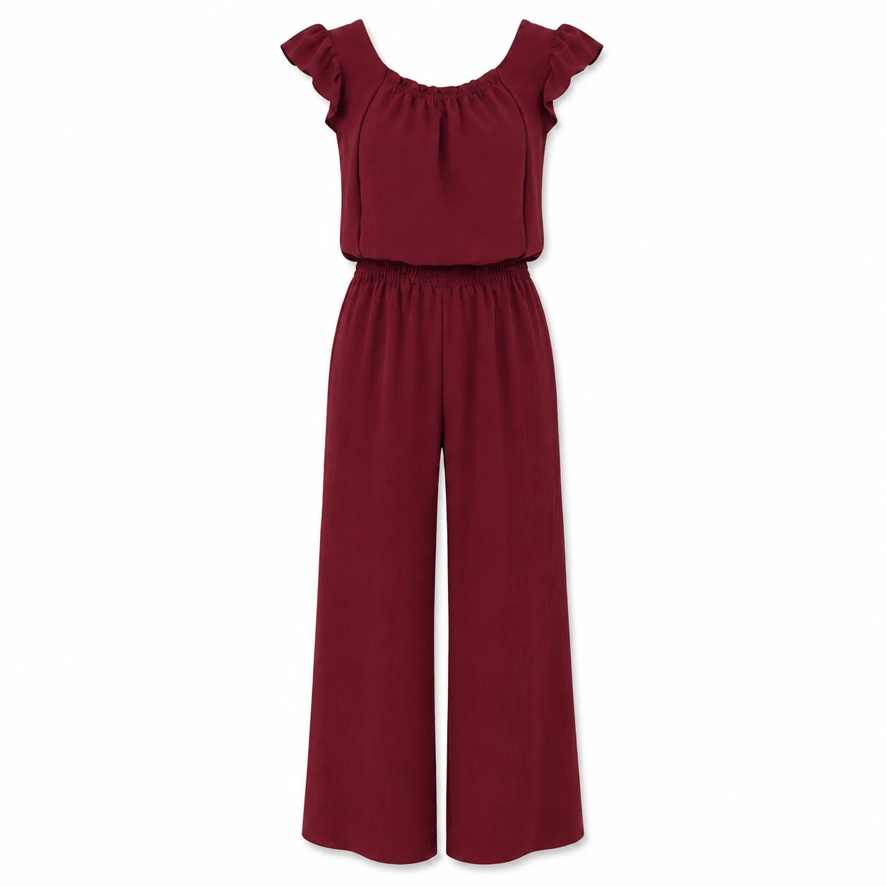 Ruffle Sleeve Wide Leg Jumpsuit WHD0606155
