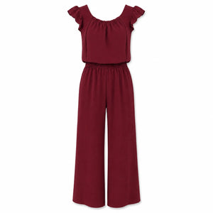 Ruffle Sleeve Wide Leg Jumpsuit WHD0606155