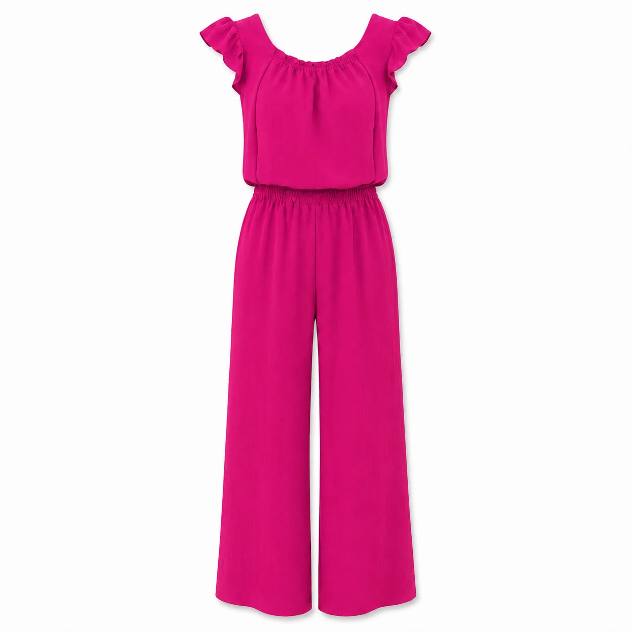 Ruffle Sleeve Wide Leg Jumpsuit WHD0606155