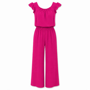 Ruffle Sleeve Wide Leg Jumpsuit WHD0606155